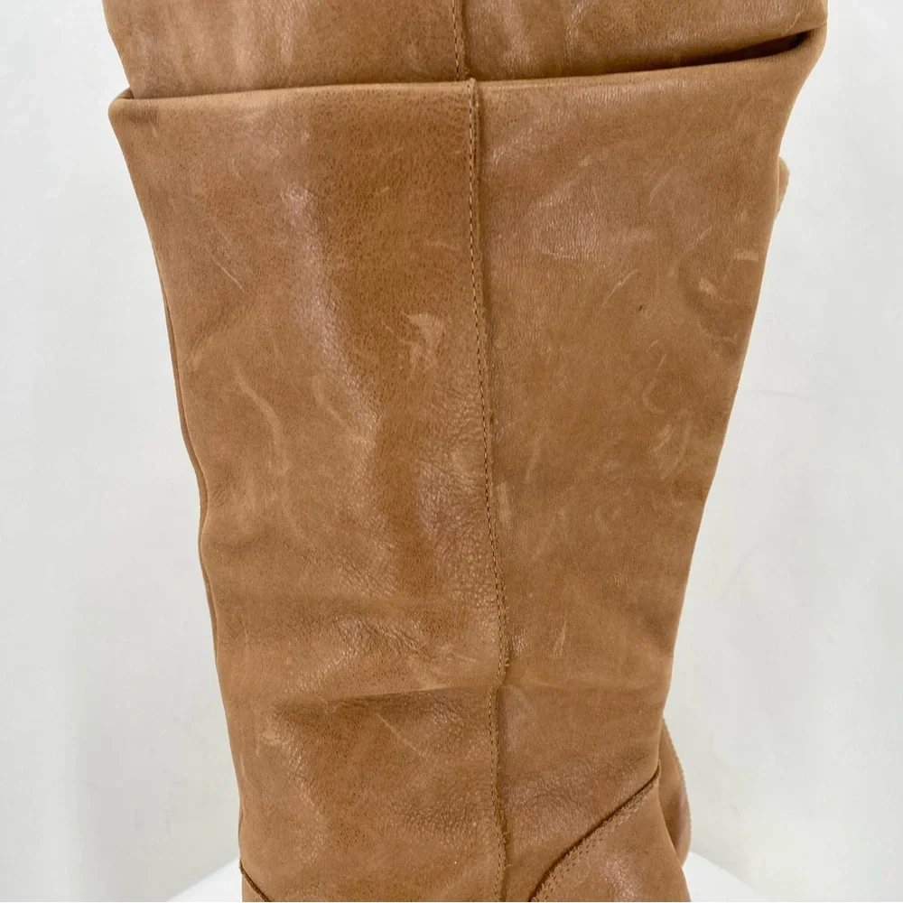 Jessica Simpson tan heeled leather boots - Picture 7 of 10